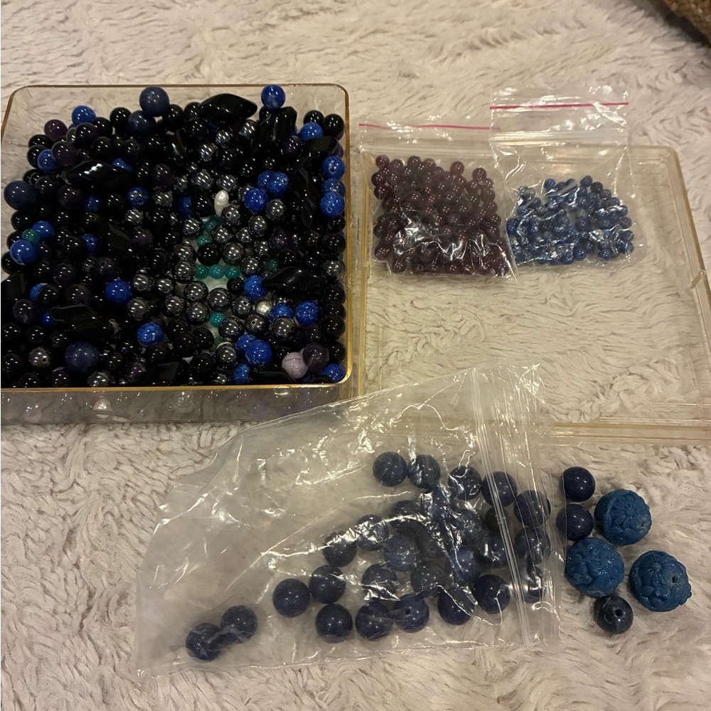 Mixed Semiprecious Bead Lot - Assorted Shapes
